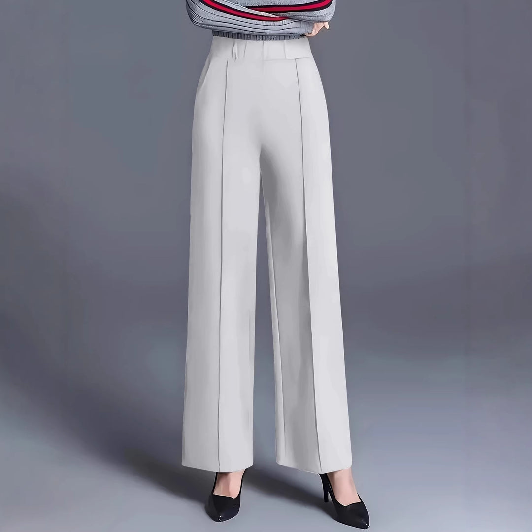Women's Wide High-Waisted Trousers with Elegant Pleats Lisslune