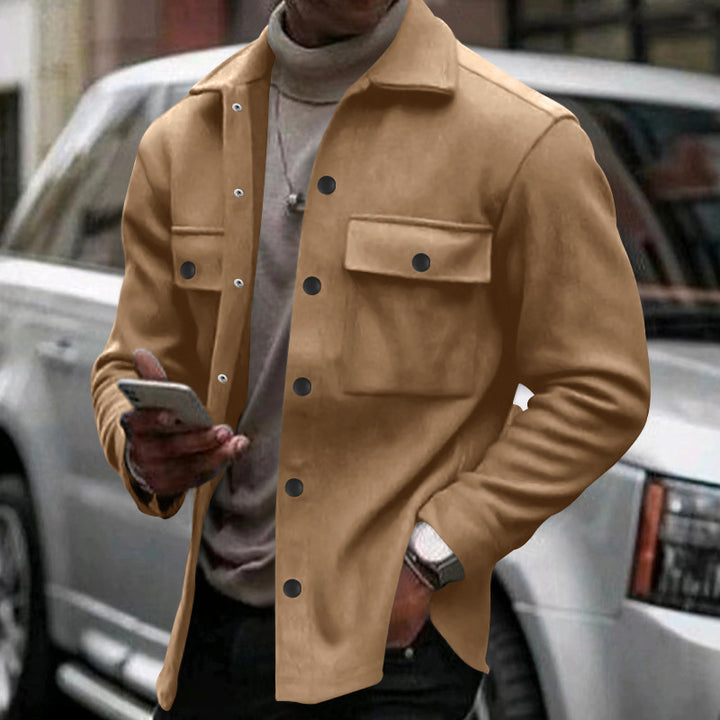 Men's casual utility jacket with practical pockets and fashionable cut Lisslune