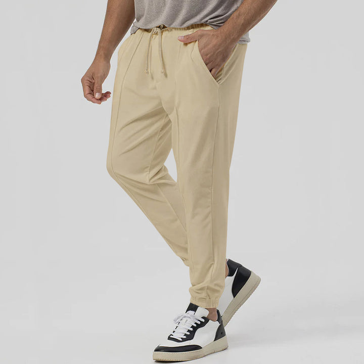 Men's leisure pants set with elastic waistband and breathable properties Lisslune