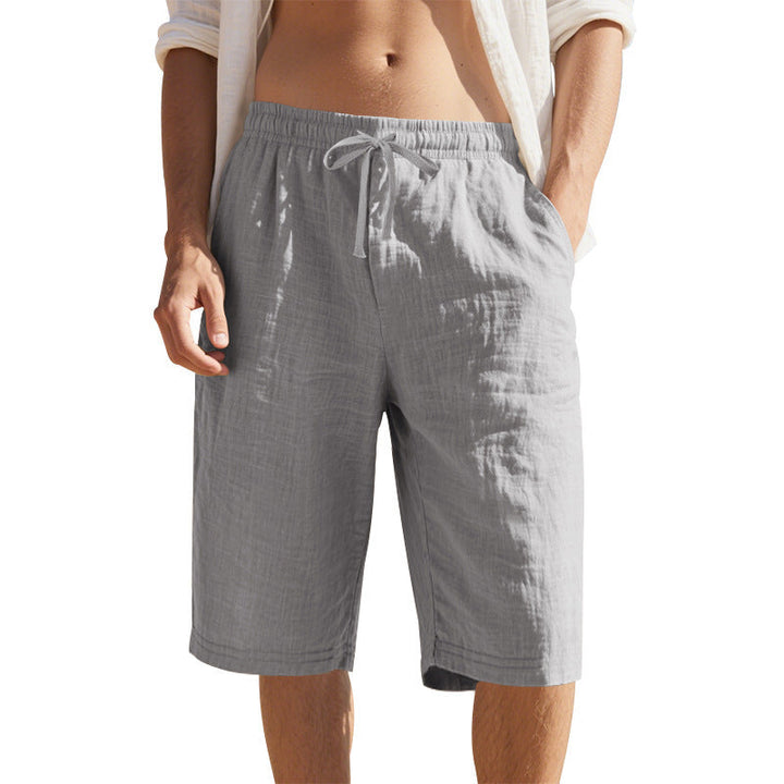Men's Casual Pants with Elastic Waist and Side Pockets Lisslune