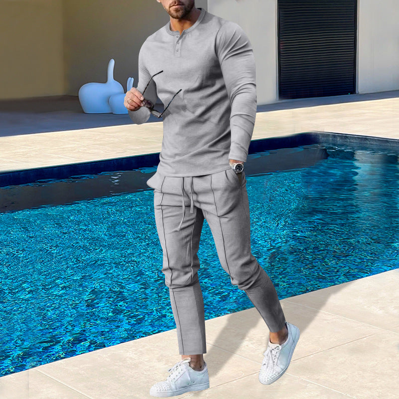 Men's cotton jogging suit with breathable properties and fashionable cut Lisslune