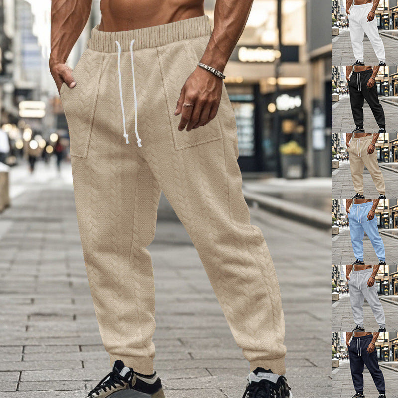 Men's Comfortable Training Pants with Side Pockets and Drawstring Lisslune