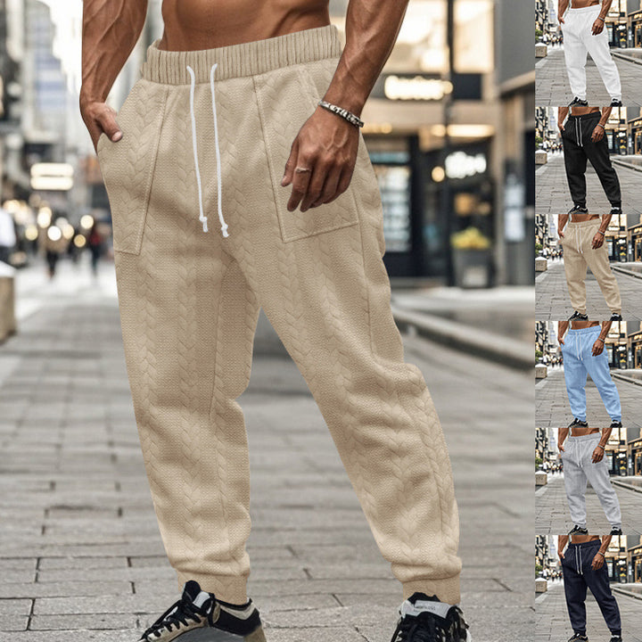 Men's Comfortable Training Pants with Side Pockets and Drawstring Lisslune