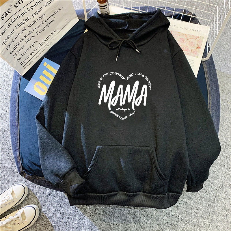 Women's hoodie sweatshirt with creative mama motif Lisslune