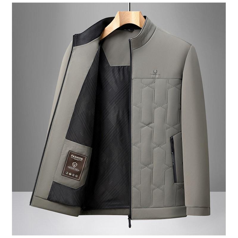 Men's Multifunctional Quilted Jacket with High Collar Lisslune