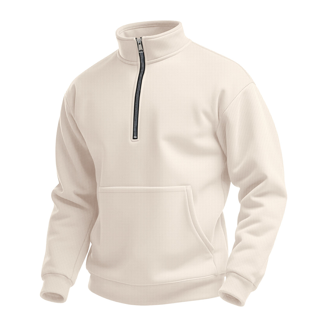 Men's fleece pullover with convertible collar Lisslune