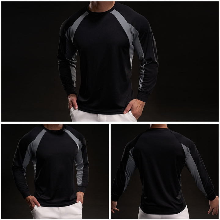Men's Sporty Long-Sleeve Shirt with Breathable Inserts Lisslune