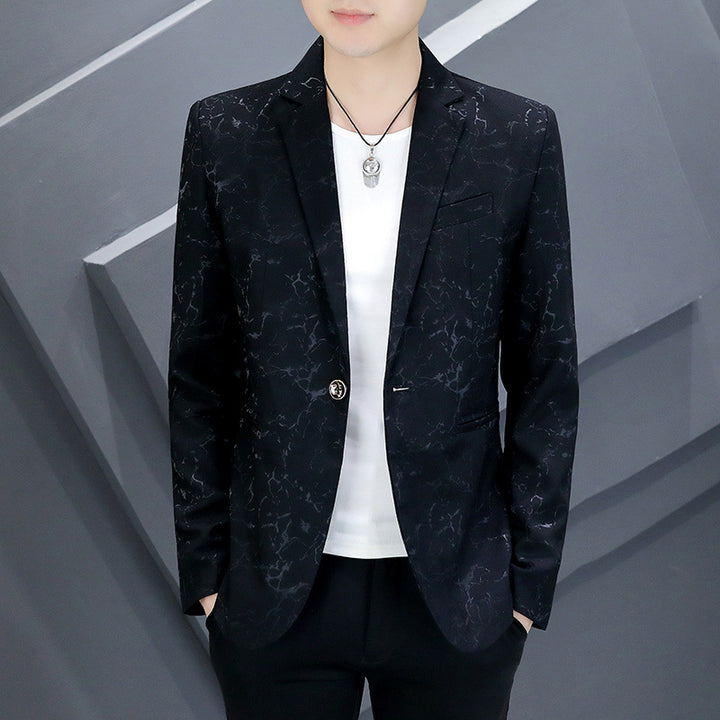 Men's fashionable jacquard blazer with luxurious pattern Lisslune