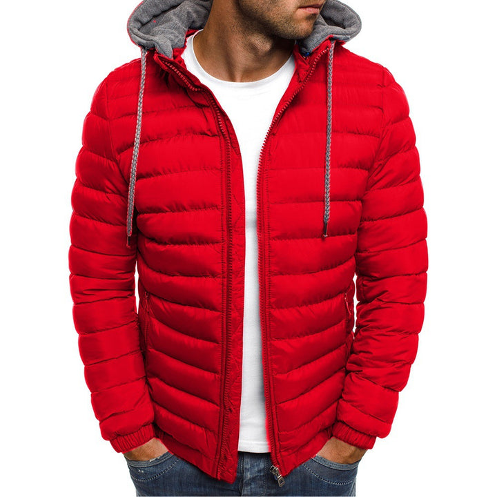 Men's padded transitional jacket with hood and sporty design Lisslune