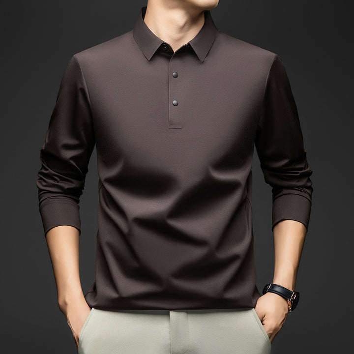 Men's Long Sleeve Polo Shirt Lisslune