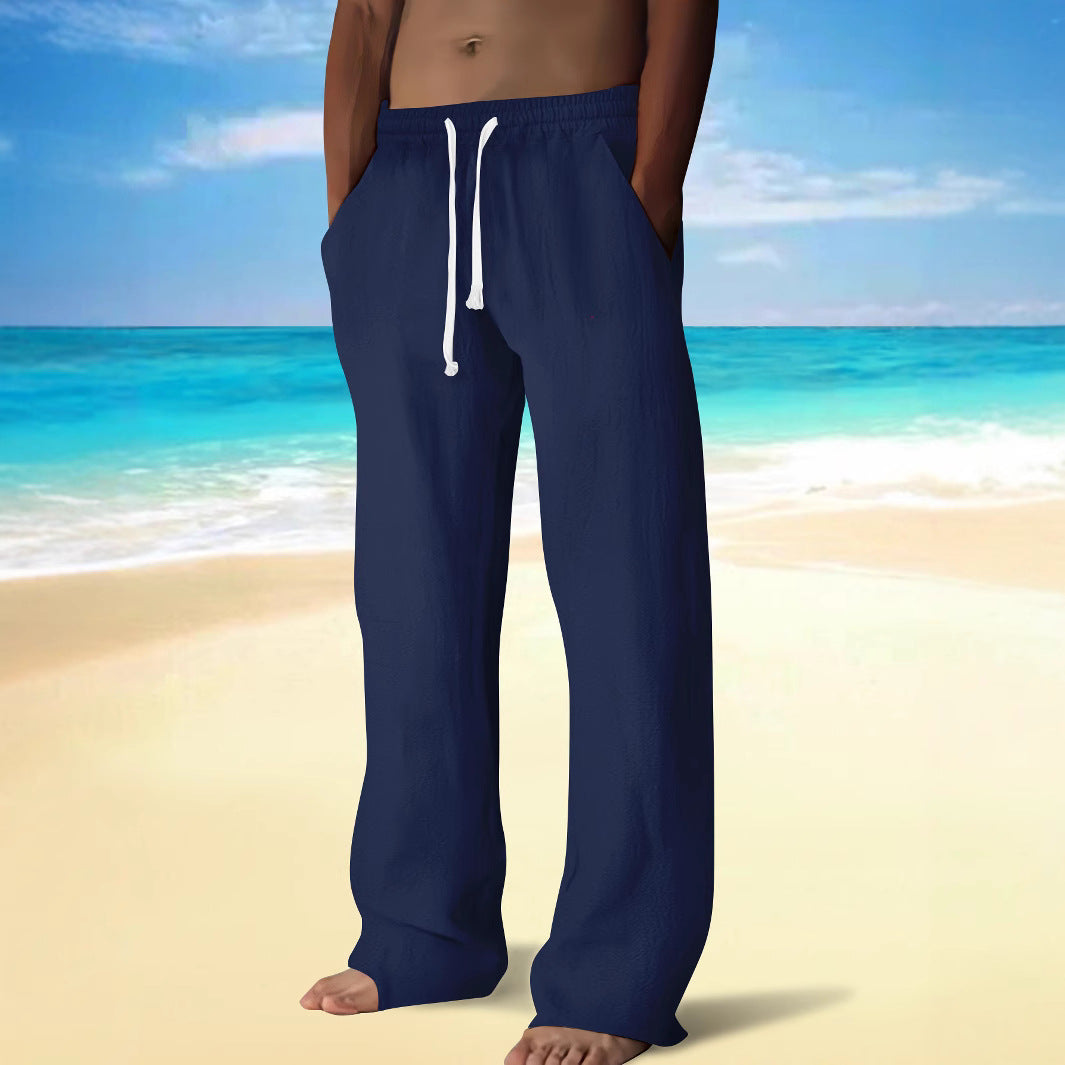 Men's casual beach shorts with elastic waistband and practical pockets Lisslune