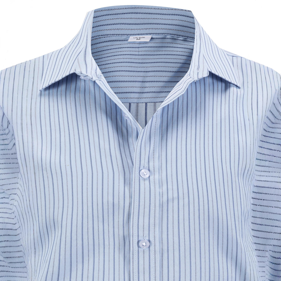 Men's elegant long-sleeved striped shirt Lisslune