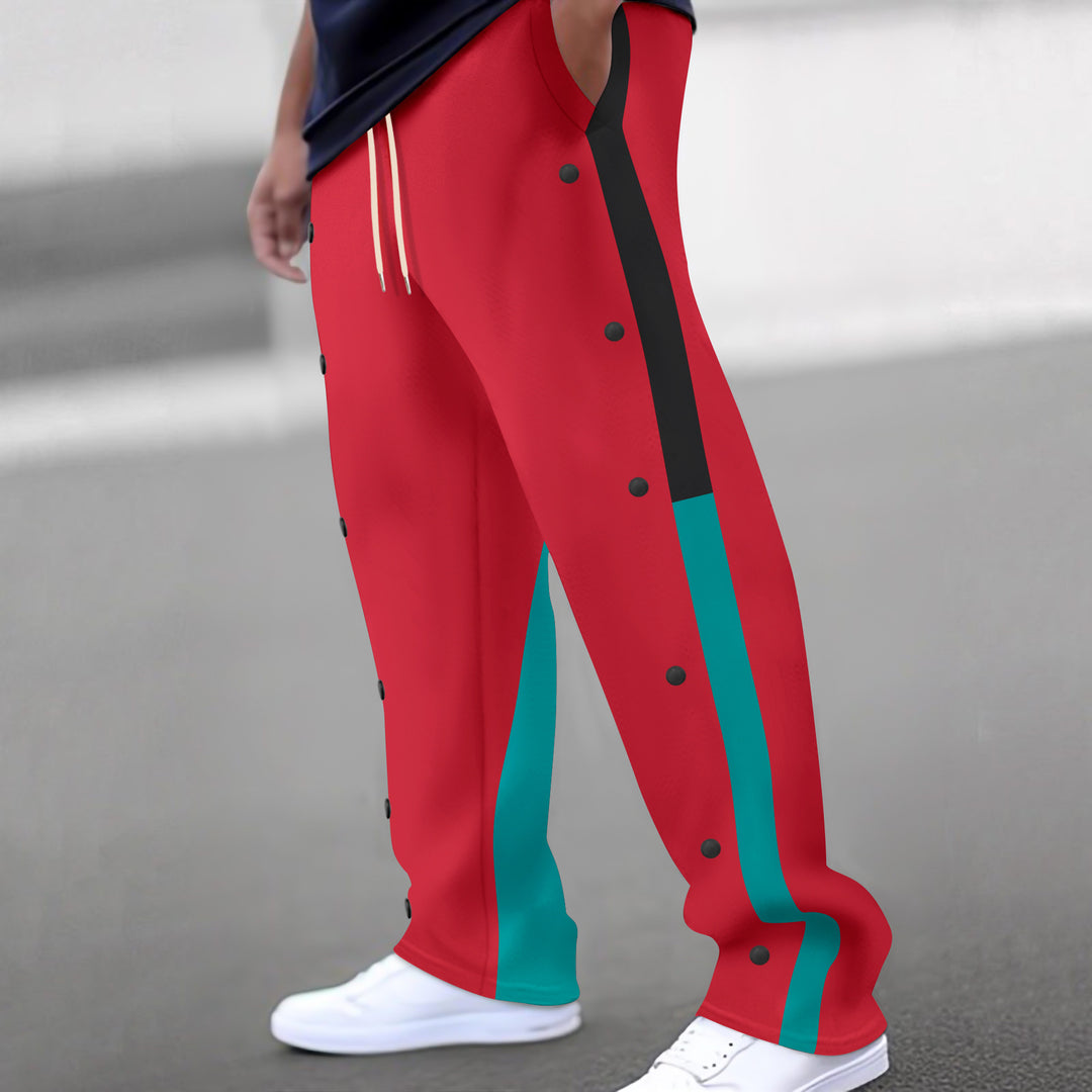Men's sports pants with side snap buttons Lisslune