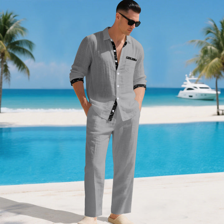 Men's elegant casual blazer with matching pants Lisslune