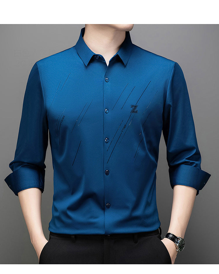 Men's Elegant Long Sleeve Shirt with Innovative Design Lisslune