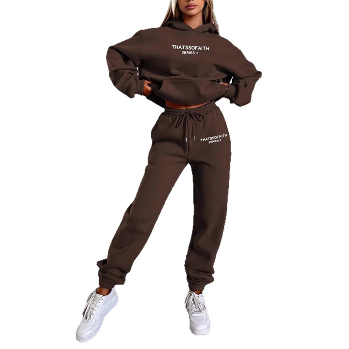 Women's jogging suit with comfortable hood and elastic cuffs Lisslune