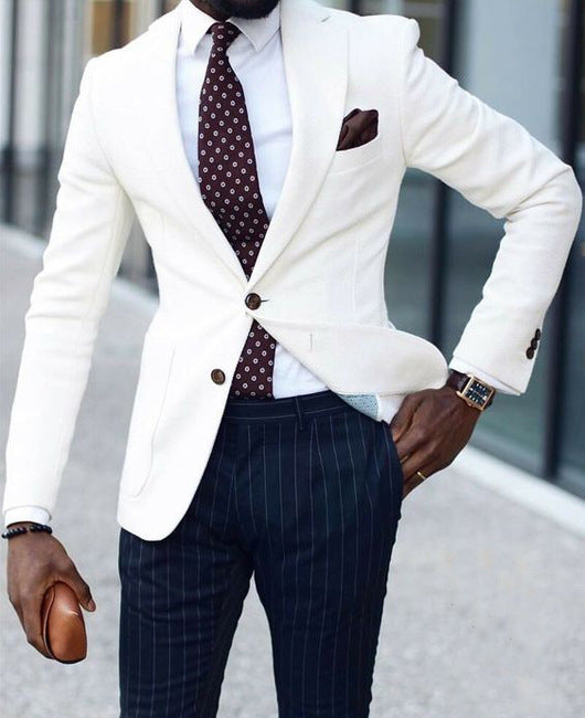 Men's elegant linen blazer with slim fit Lisslune