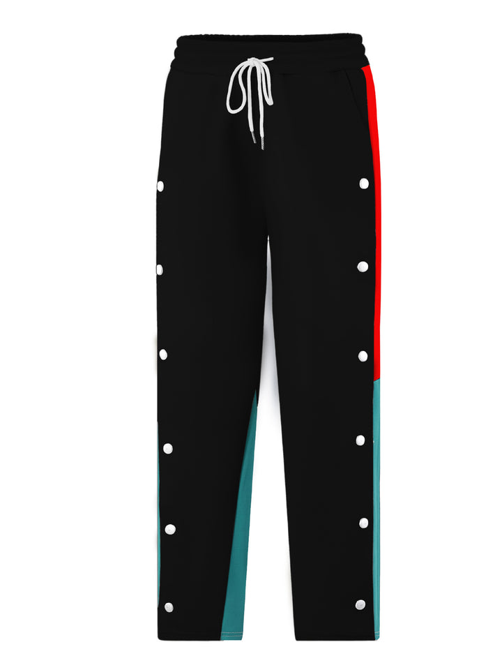 Men's sporty training pants with buttons and elastic waistband Lisslune