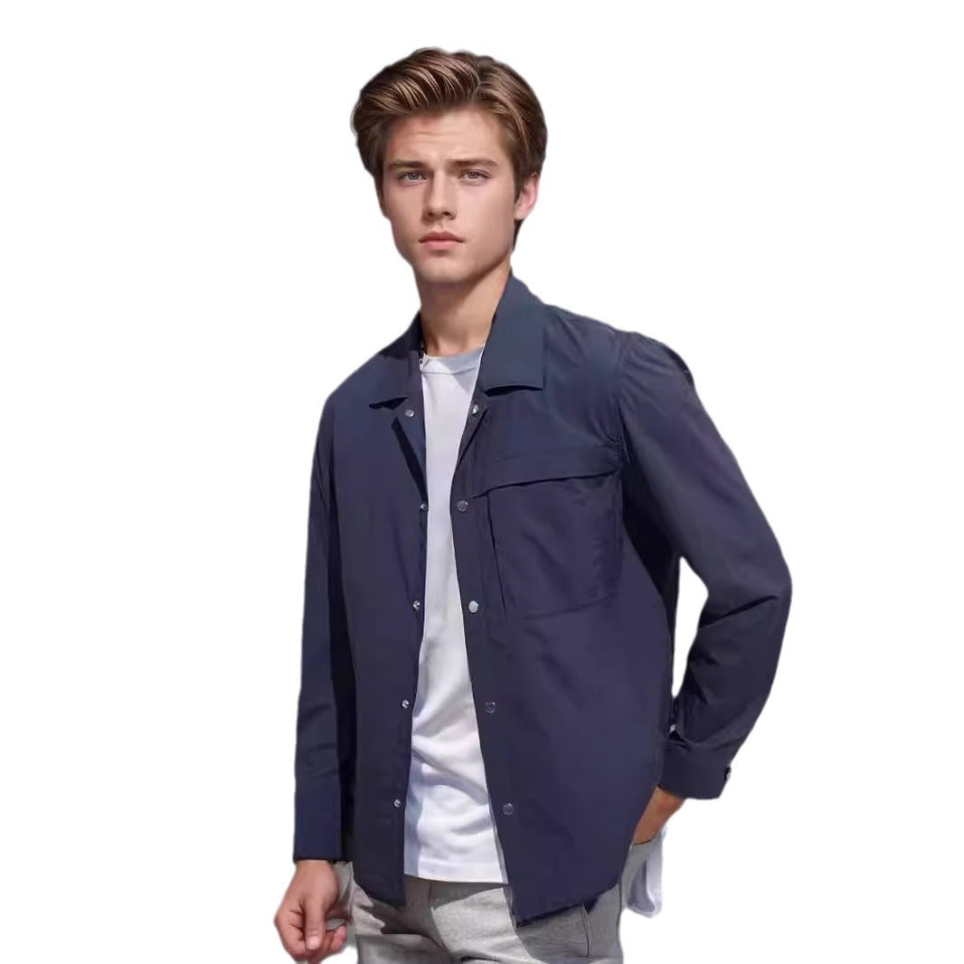Men's lightweight utility jacket with practical pockets and modern design Lisslune