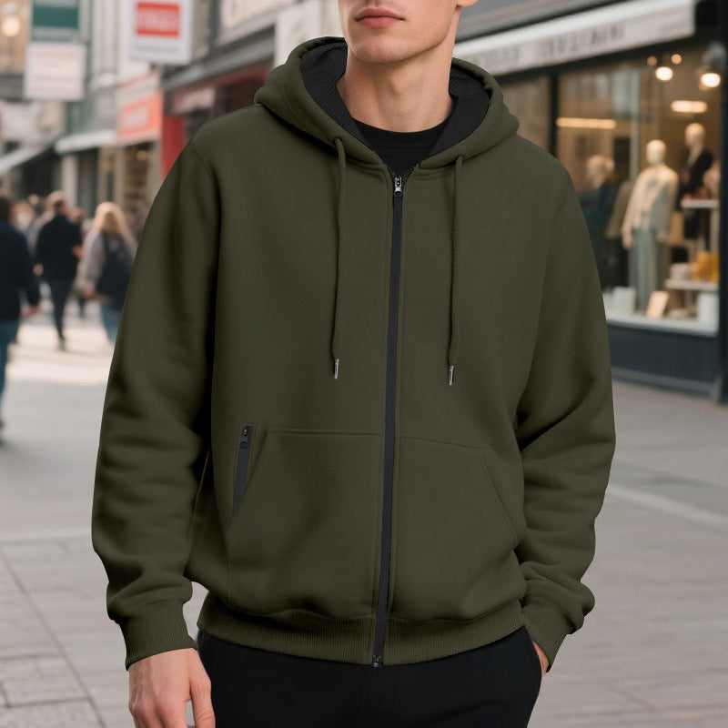 Men's zip hoodie with comfortable pockets and soft inner lining Lisslune