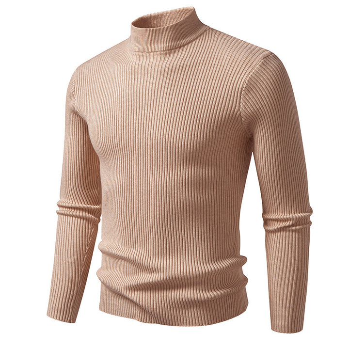 Men's High-Quality Ribbed Turtleneck Sweater Lisslune