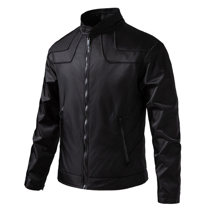 Men's Versatile Synthetic Leather Jacket Lisslune