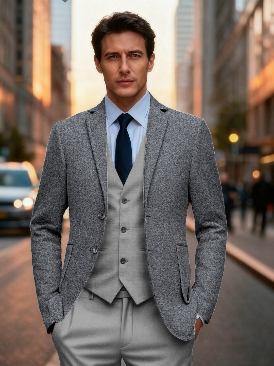 Men's classic single-breasted blazer Lisslune