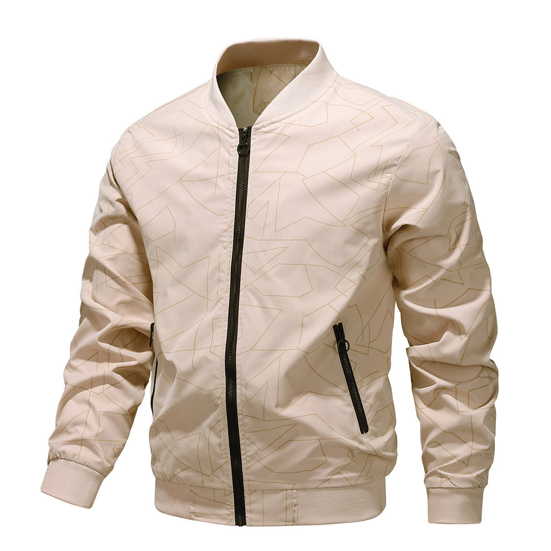 Men's elegant bomber jacket with stylish patterns Lisslune