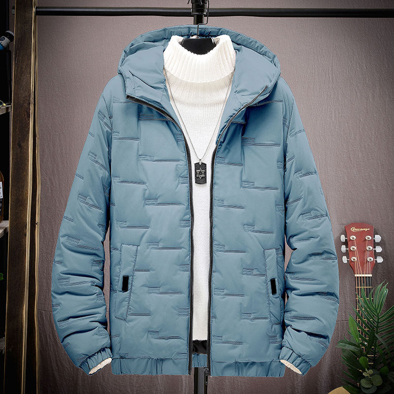 Men's insulated quilted jacket with adjustable hood Lisslune
