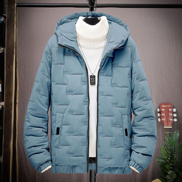 Men's insulated quilted jacket with adjustable hood Lisslune
