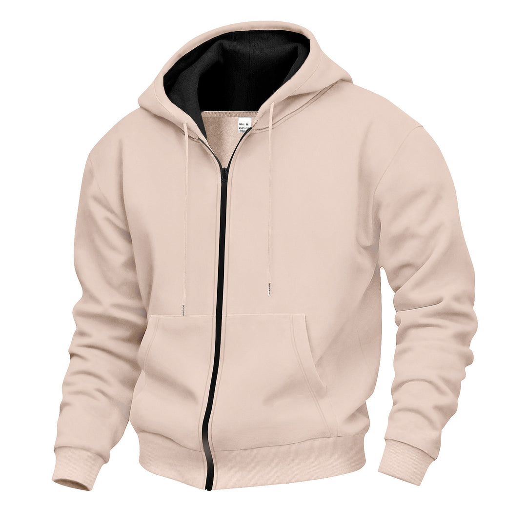 Men's Premium Hooded Jacket with Full Zipper and Soft Fleece Lining Lisslune