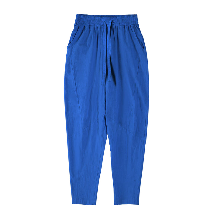 Men's lightweight leisure pants with elastic waistband and practical side pockets Lisslune