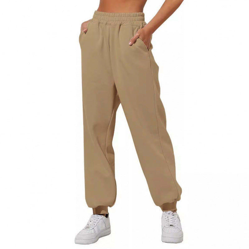 Women's jogging pants with elastic waistband and side pockets Lisslune