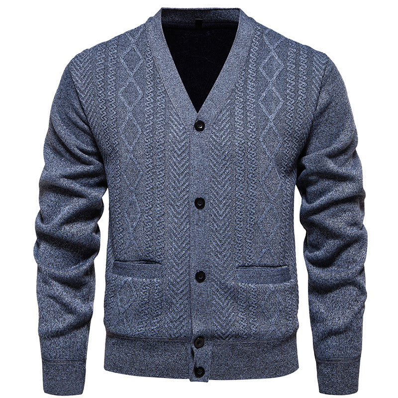 Men's fashionable cardigan with textured pattern Lisslune