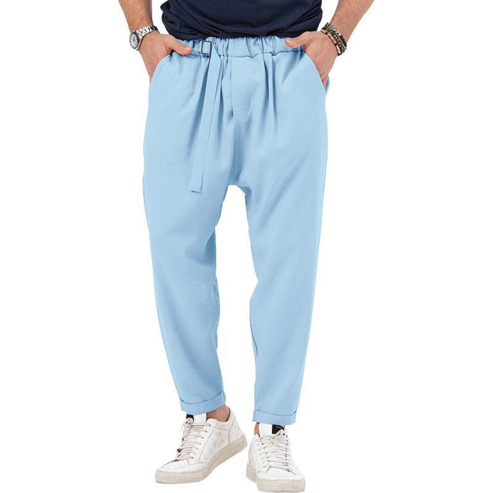 Men's stylish harem pants with elastic waistband and practical side pockets Lisslune