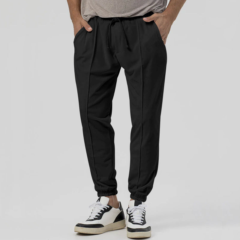 Men's leisure pants with elastic waistband and practical side pockets Lisslune