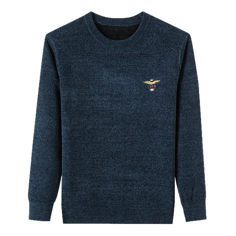 Men's high-quality round neck sweater with fine knit design Lisslune