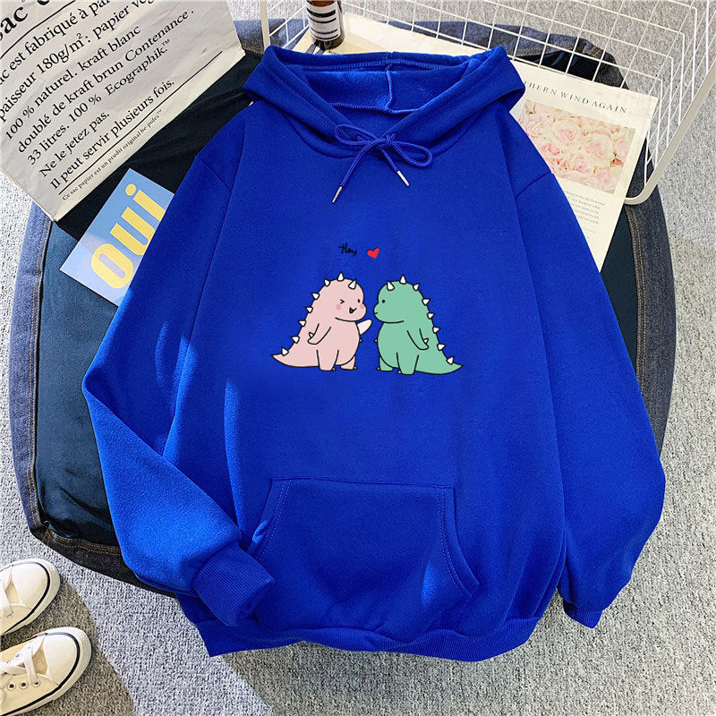 Women’s hoodie with playful dinosaur motif Lisslune