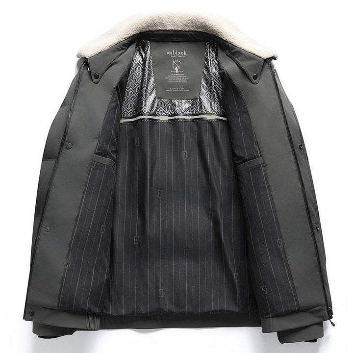 Men's Down Jacket with Warm Collar Lisslune