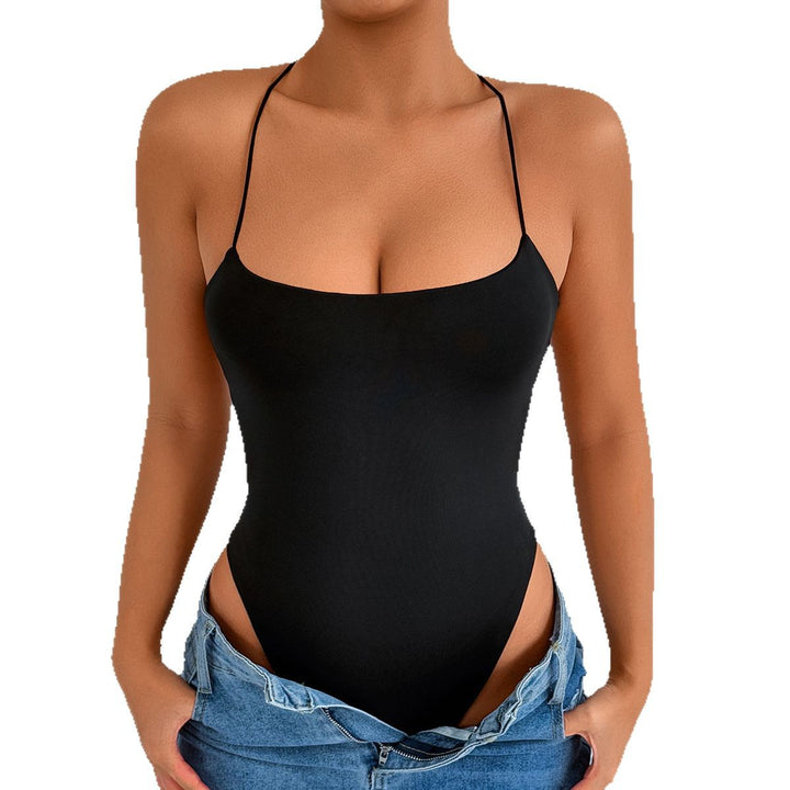 Damen Body mit tiefem Ausschnitt und schmalen Trägern Lisslune