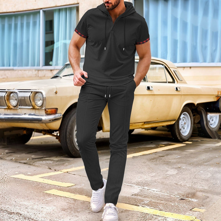 Men's sporty hoodie set with functional pockets and ergonomic cut Lisslune