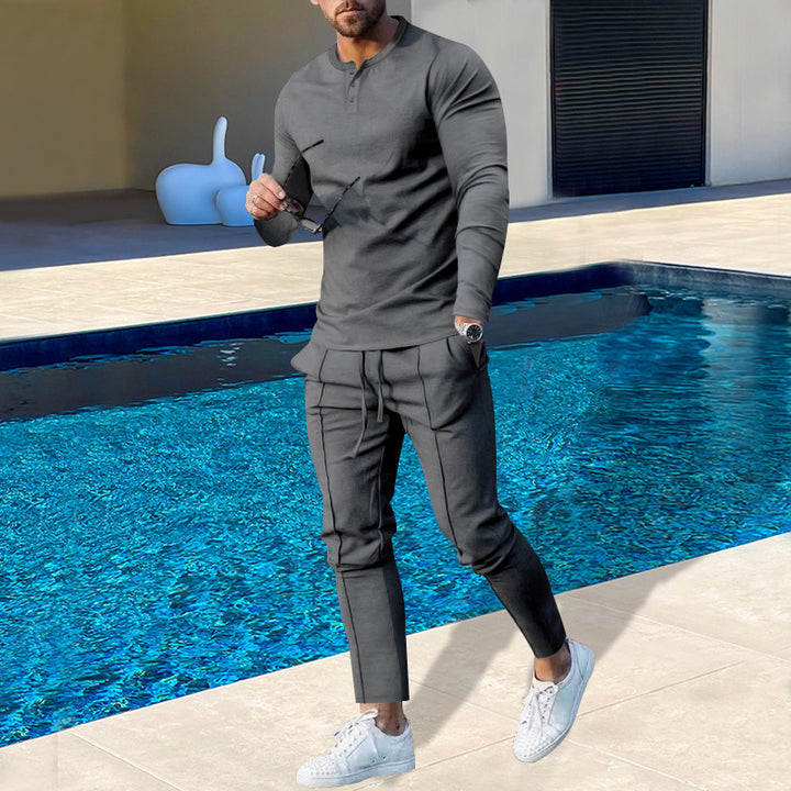 Men's cotton jogging suit with breathable properties and fashionable cut Lisslune