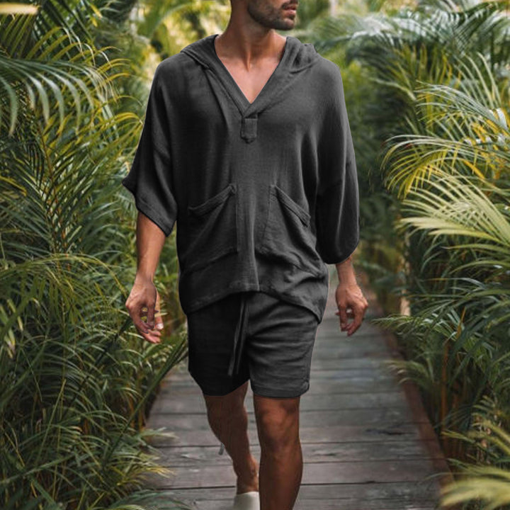 Men's loose hoodie with side pockets and casual fit Lisslune