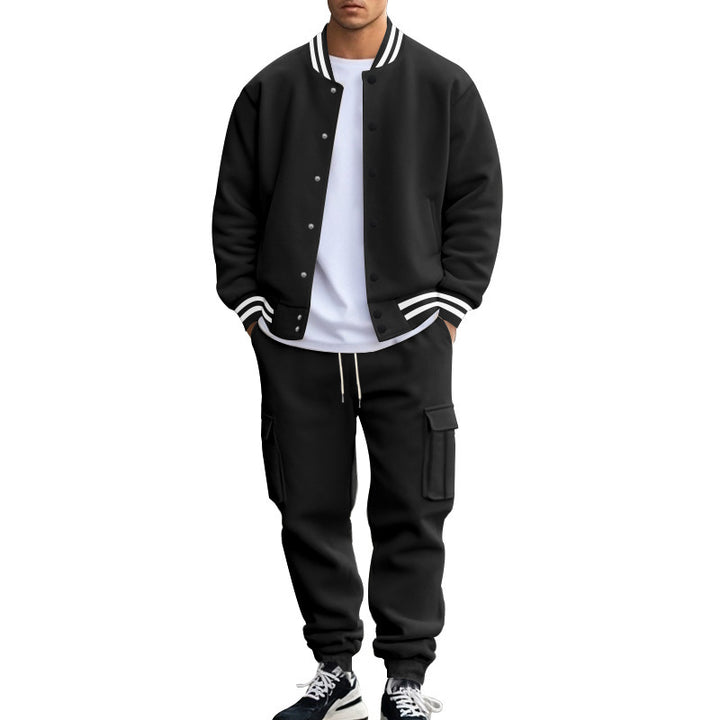 Men's sporty tracksuit with functional pockets and elastic waistband Lisslune