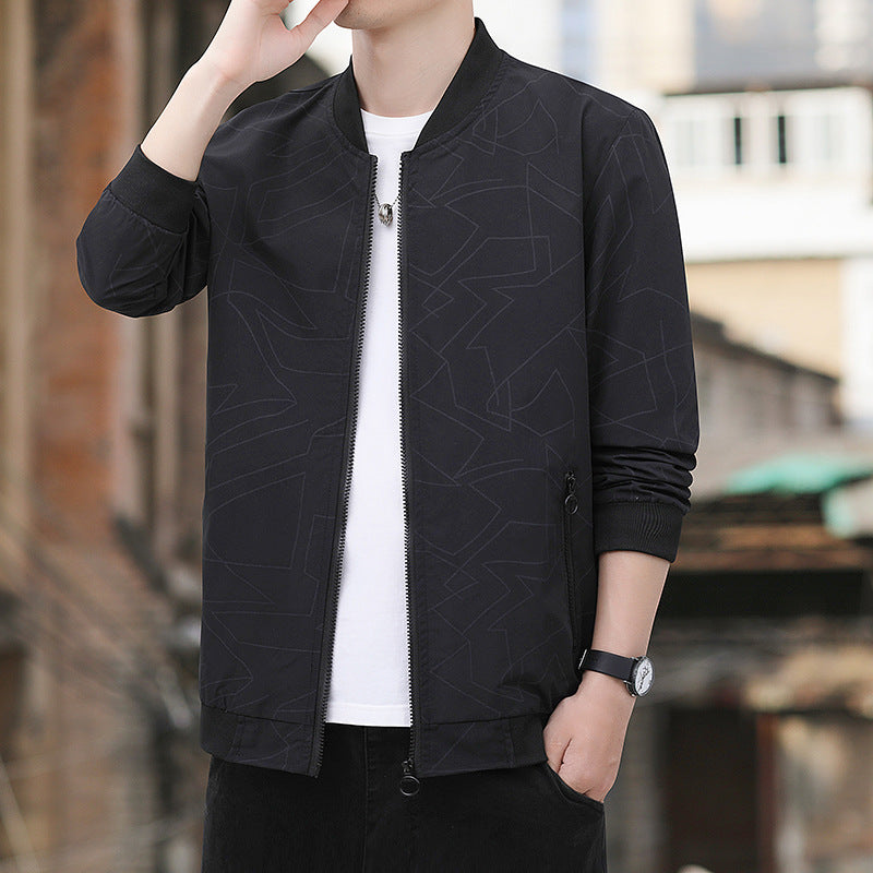 Men's lightweight bomber jacket with sporty cut and practical zip pockets Lisslune