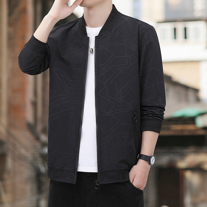 Men's lightweight bomber jacket with sporty cut and practical zip pockets Lisslune