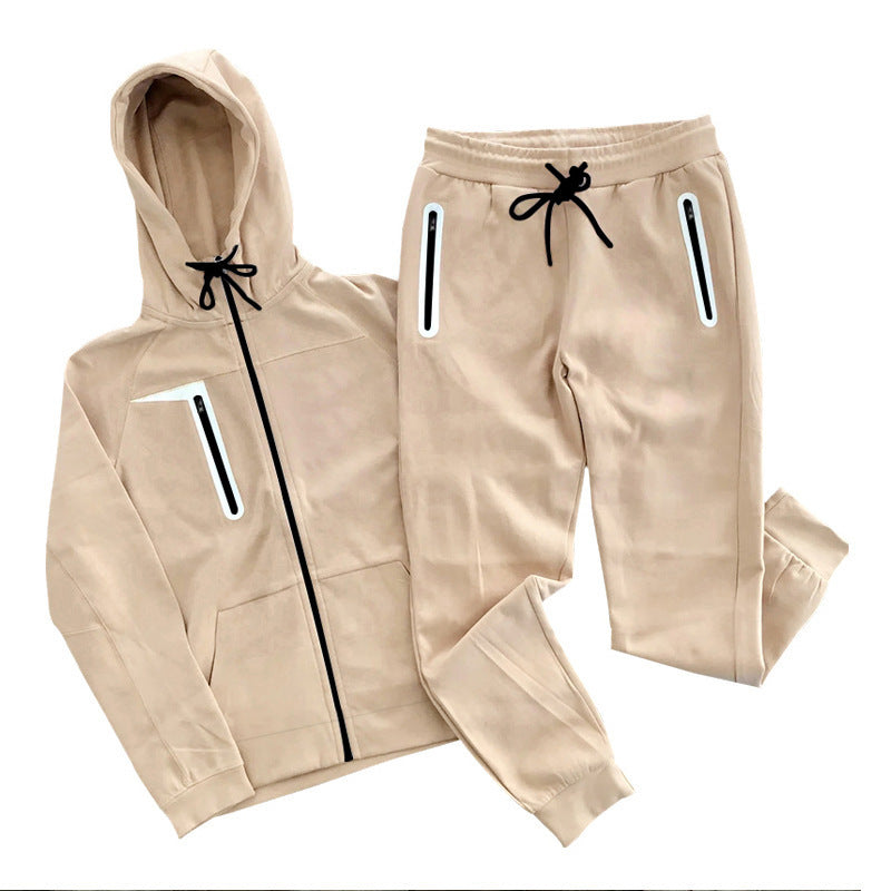 Men's sporty leisure set with highly elastic jacket and comfortable jogger pants Lisslune