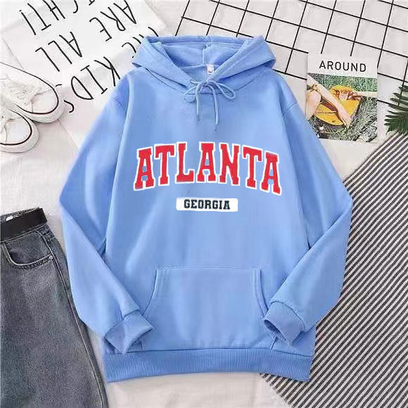 Women's hoodie with stylish Atlanta print Lisslune