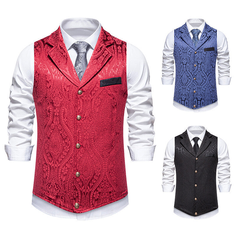 Men's elegant waistcoat with intricate pattern and high-quality fabric Lisslune