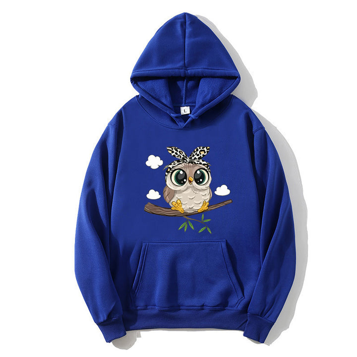 Women's hoodie with charming owl motif Lisslune